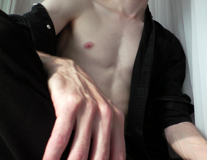 Near the window - NSFW, My, Male torso, Arms, Playgirl, Longpost