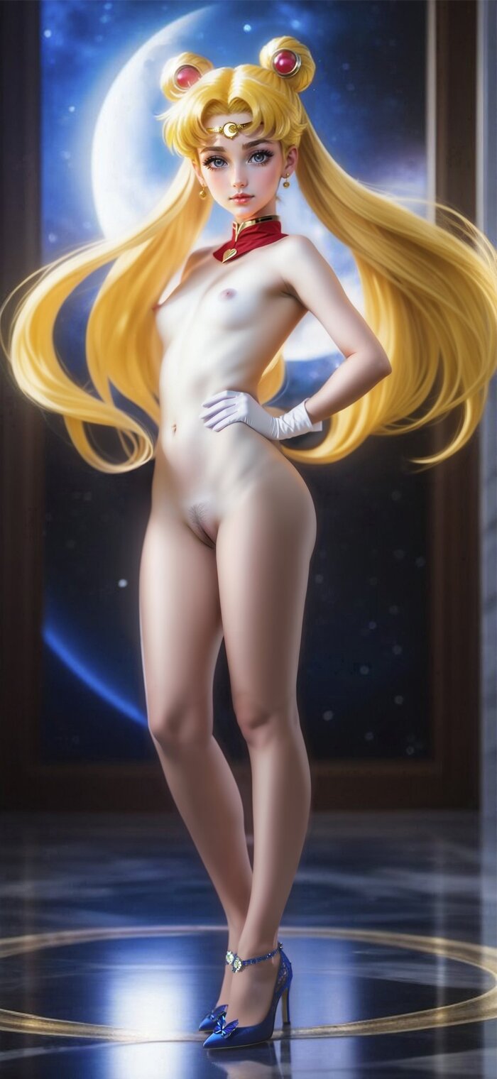 Сейлормун_34 - NSFW, Моё, Аниме, Anime Art, Sailor Moon, Stable Diffusion, Photoshop, Девушки, Длиннопост, Арты нейросетей, Обои на телефон