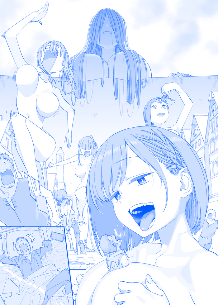 Attack of the Titans - NSFW, Himura Kiseki, Art, Anime, Anime art, Getsuyoubi no Tawawa, Erotic, Hand-drawn erotica