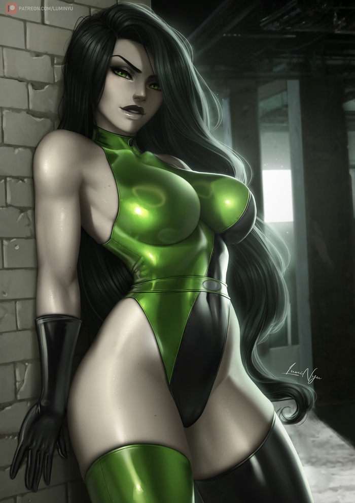 Shego - NSFW, Rule 34, Erotic, Art, Boobs, Cartoons, Kim Five-with-plus, Walt disney company, Luminyu, Longpost, Shego