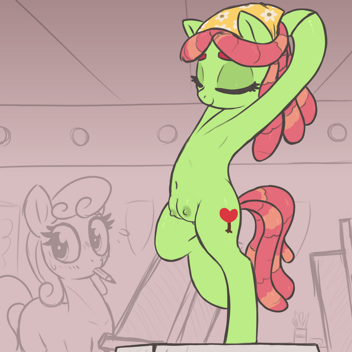 And this one just wants to get into a pose - NSFW, My little pony, PonyArt, Tree Hugger, Carrot Top, MLP Suggestive, T72b (artist)