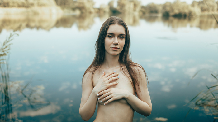 Nadia on lake - NSFW, My, Erotic, Boobs, Girls, The photo, Photographer, PHOTOSESSION, Professional shooting, Beginning photographer, Figure, Aesthetics, Gorgeous, Body, Naked, beauty, Canon, Portrait, Nudity, Beautiful