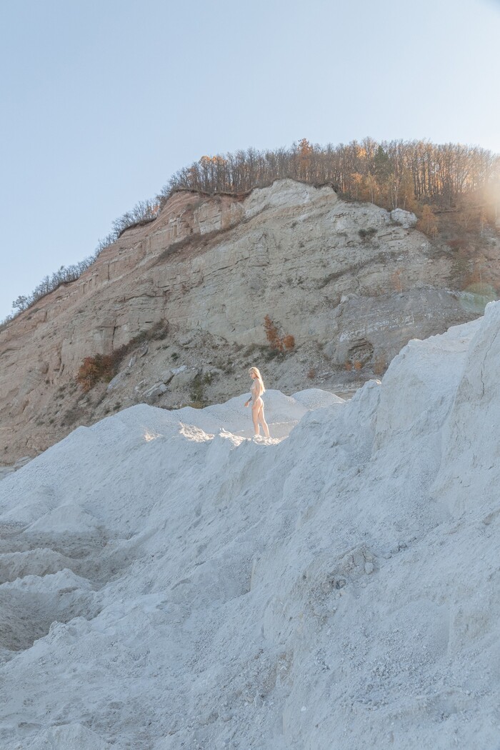 Cold and gentle Volga rocks - NSFW, My, Girls, Erotic, Professional shooting, Nature, Photographer, Longpost, PHOTOSESSION