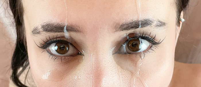Eyes are the mirror of the soul - NSFW, My, Erotic, Girls, Sperm, Brown Eyes