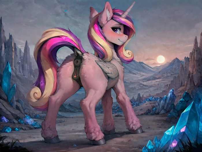 In Search of the Lost Empire - NSFW, My little pony, PonyArt, MLP Explicit, Princess cadance, Neural network art, MLP anatomically correct