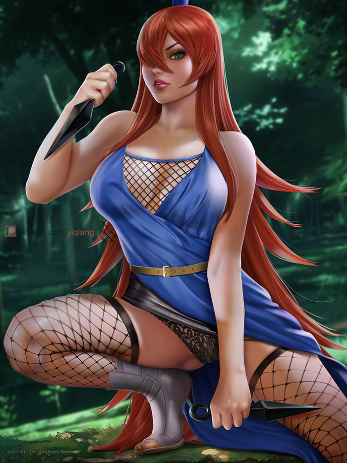 Hot stuff - NSFW, Anime, Anime art, Pantsu, Naruto, Terumi Mei, Thighs, Hips