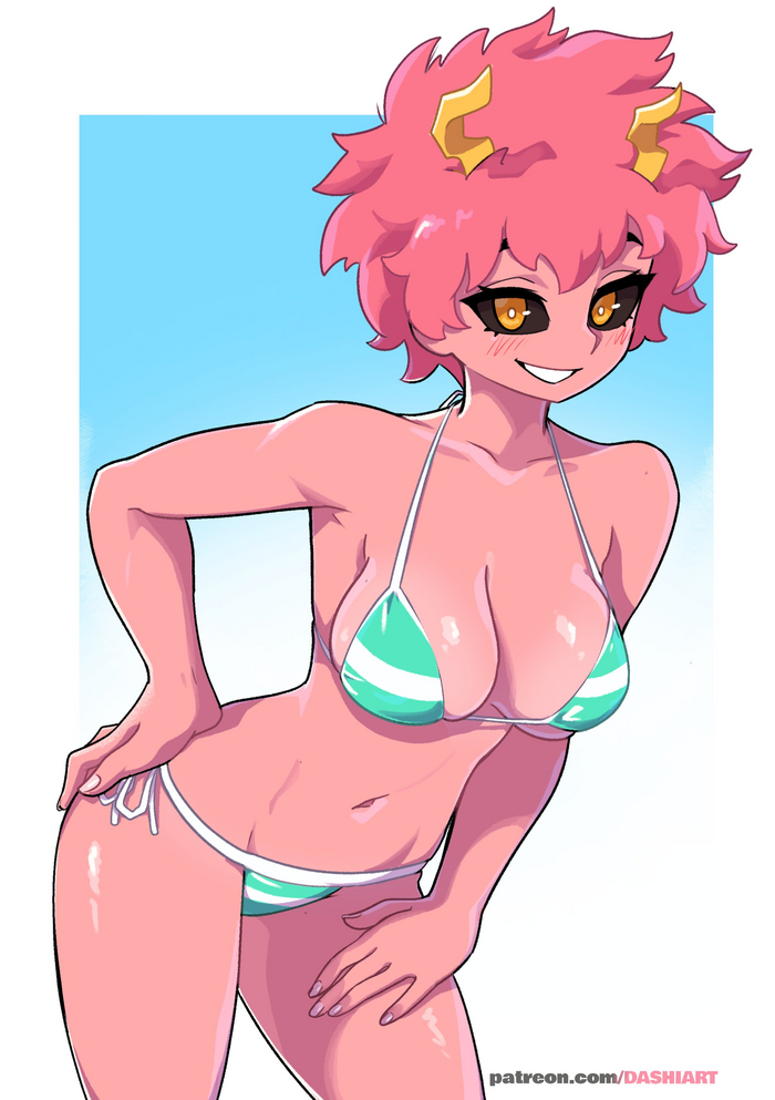 Mine - NSFW, Anime art, Anime, Ashido mina, Twitter (link), Boku no hero academia