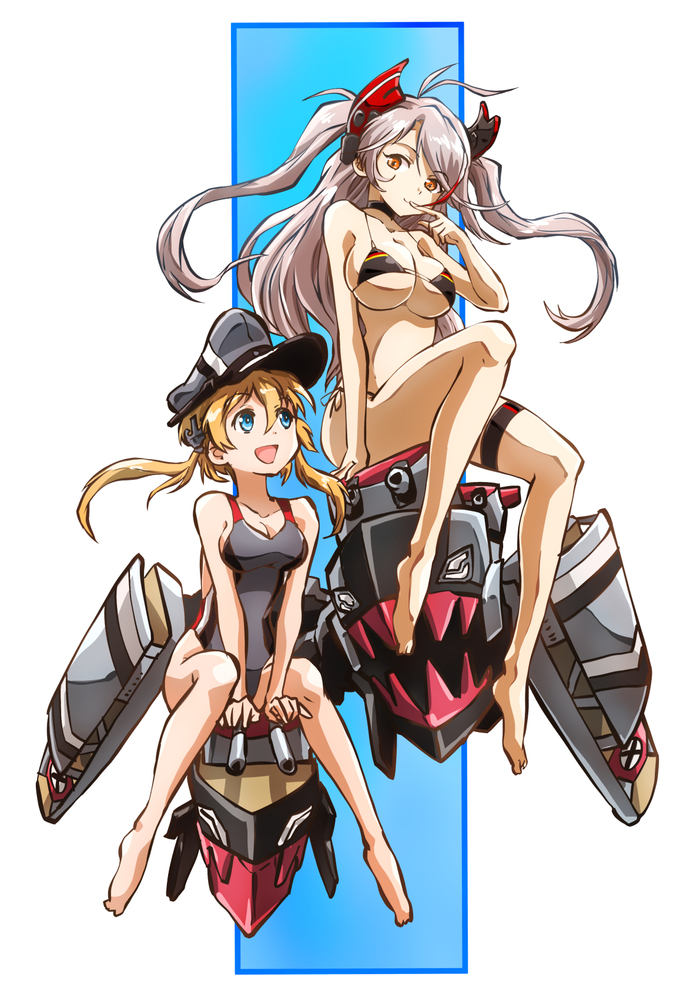 From the ship to the .la - NSFW, Anime, Anime art, Kantai collection, Prinz Eugen, Azur lane