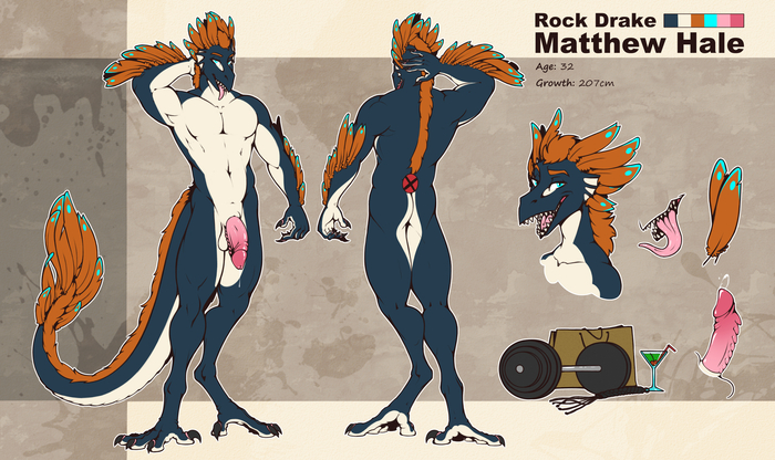 A Few Refs - NSFW, My, Furry, Furry art, Tahomich0, Furry dragon, The Dragon, Reptiles, Men, Male, Athletes, Feathers, Yiff, Furotica