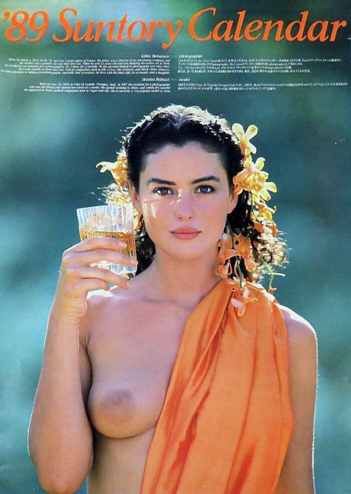 A long time ago... - NSFW, Erotic, Boobs, The calendar, 1989, Fashion model, Actors and actresses, Monica Bellucci, Girls, Gorgeous, Retro, Longpost