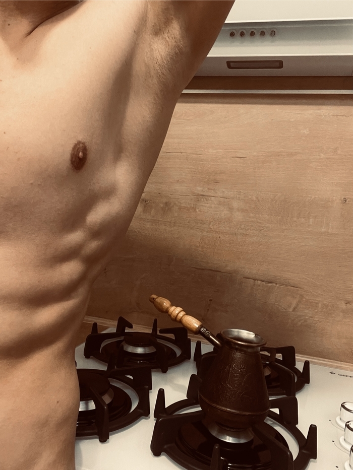 Turkish coffee - NSFW, My, Author's male erotica, Naked torso, Playgirl, Coffee