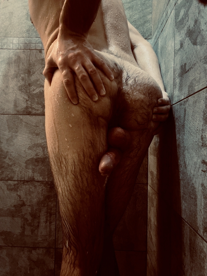 Back in the shower - NSFW, My, Men, Erotic, Booty, Penis, Anus, Pubis, Pubes, Longpost
