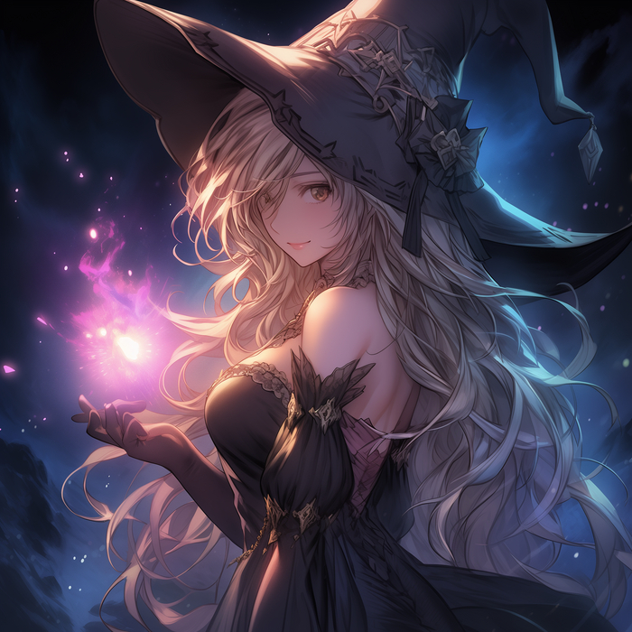 A sorceress who will win your heart - NSFW, My, Milota, Images, Wizards, Anime, Girls, Magic, Witches