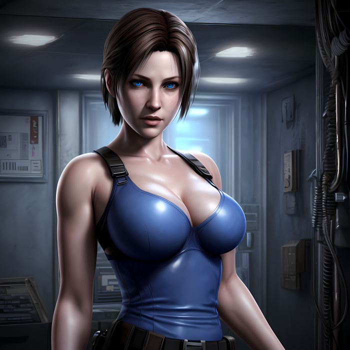 Jill Valentine NeuroArt - NSFW, My, Erotic, Boobs, Нейронные сети, Stable diffusion, Neural network art, Neiro Art, Art, Telegram (link), Jill valentine