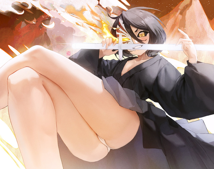 Rukia - NSFW, Anime art, Anime, Bleach, Rukia Kuchiki, Twitter (link)