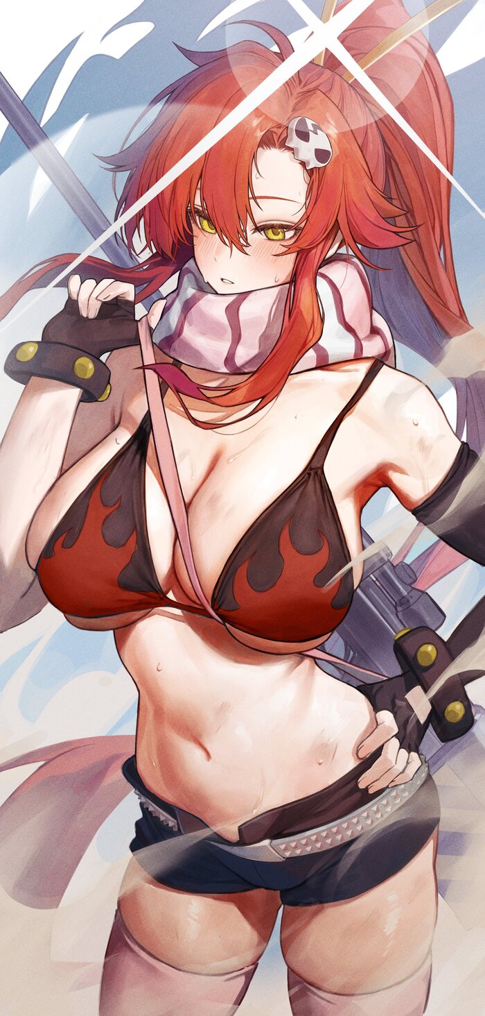 Yoko - NSFW, Art, Anime, Anime art, Hand-drawn erotica, Gurren lagann, Yoko Littner, Twitter (link)