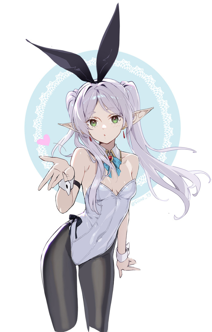 Bunny Freeren - NSFW, Siino, Art, Anime, Anime art, Hand-drawn erotica, Sousou no Frieren, Frieren, Bunnysuit, Elves