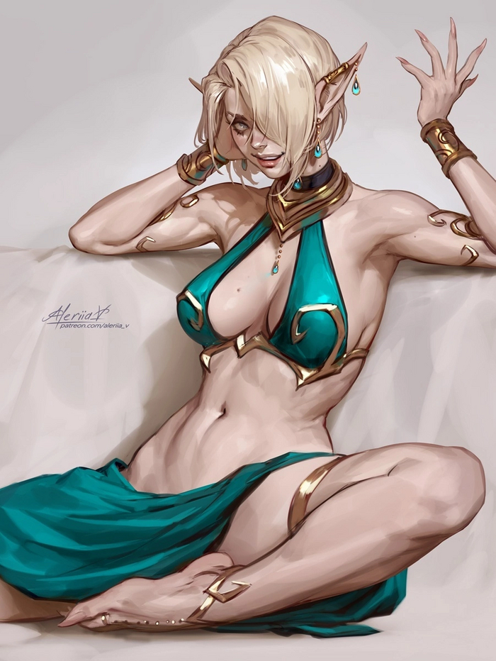 Original - NSFW, Anime, Art, Anime art, Original character, Elves, Aleriia_V (lerapi)