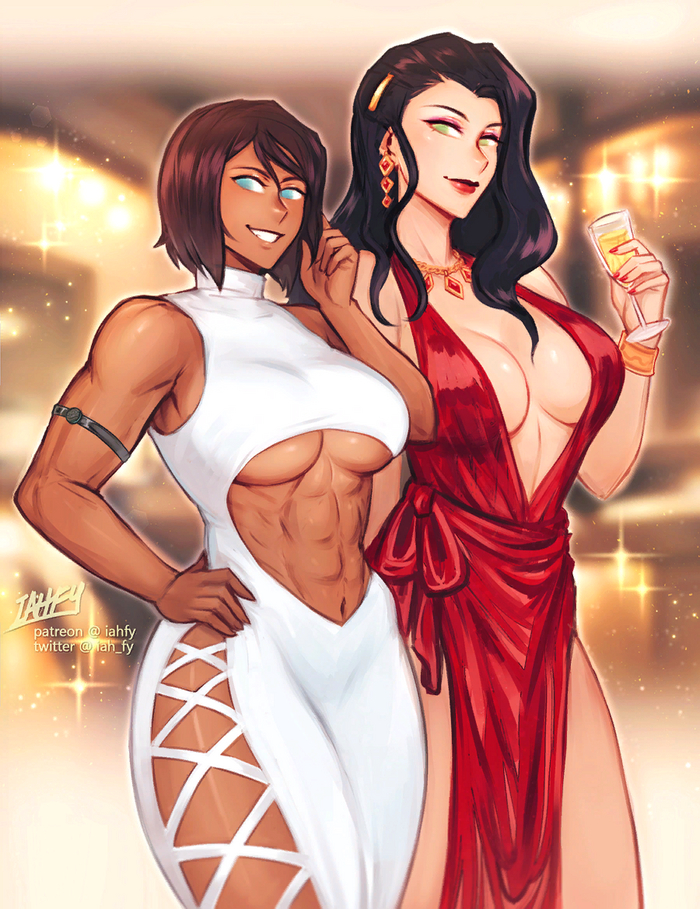 Outing - NSFW, Avatar: The Legend of Korra, Corra, Asami Sato, Art, Erotic, Twitter (link)