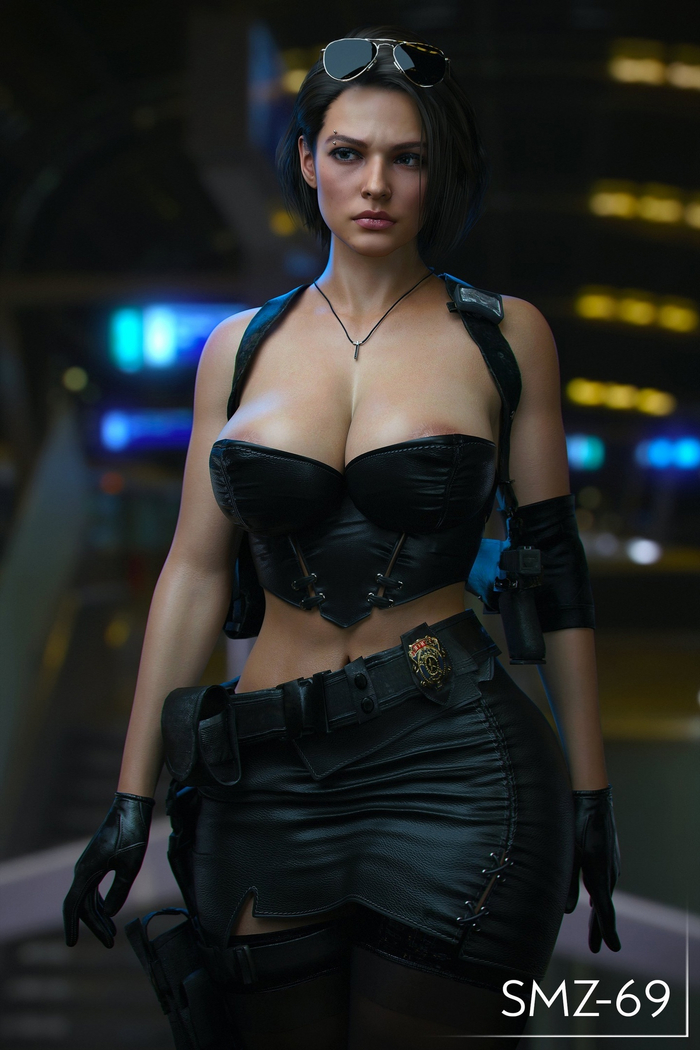 Jill Valentine - NSFW, Девушки, Арт, Игры, Эротика, 3D, Resident Evil, Jill Valentine, Smz-69