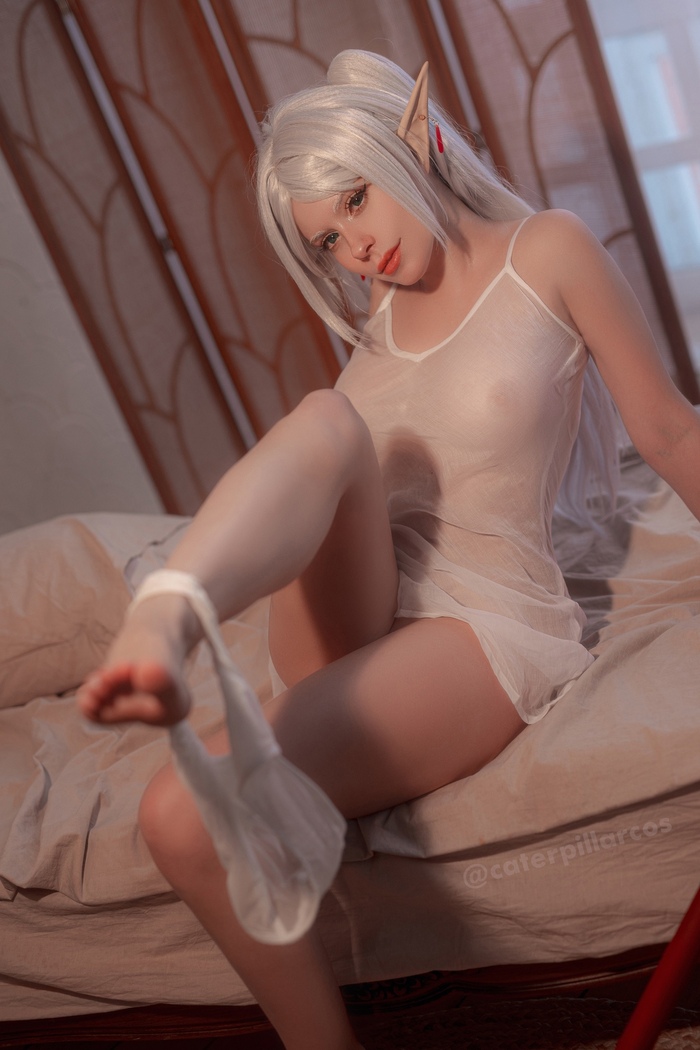 Caterpillar Freeren - NSFW, Frieren, Sousou no Frieren, Anime, Cosplay, Erotic, Booty, Boobs, Underpants, Caterpillar, Longpost, The photo, Alexandra Caterpillar Baudelaire