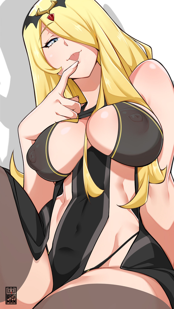 Продолжение поста «Cynthia» - NSFW, Аниме, Anime Art, Cynthia, Покемоны, Сиськи, Рисованная эротика, Нижнее белье, Девушки, Арт, Ответ на пост, Длиннопост