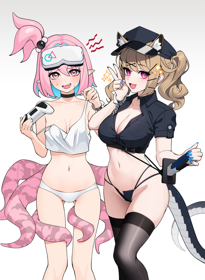 Kirara & Utage - NSFW, Anime Art, Аниме, Arknights, Utage (Arknights), Ett, Kirara (Arknights)