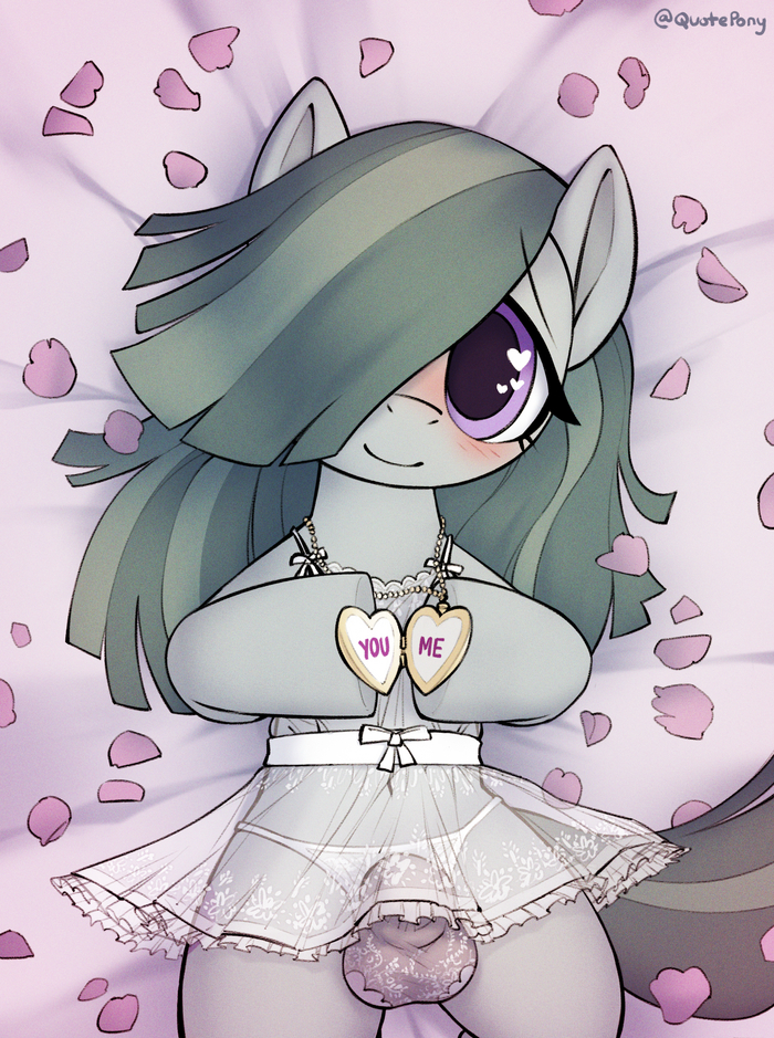 Offers you my heart - NSFW, My little pony, Marble pie, PonyArt, Art, MLP Explicit, Futanari