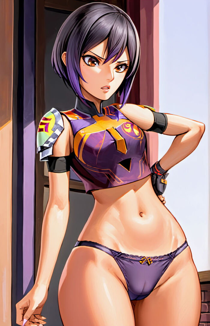 Сабина - NSFW, Рисованная эротика, Арты нейросетей, Правило 34, Star Wars, Sabine wren, Длиннопост