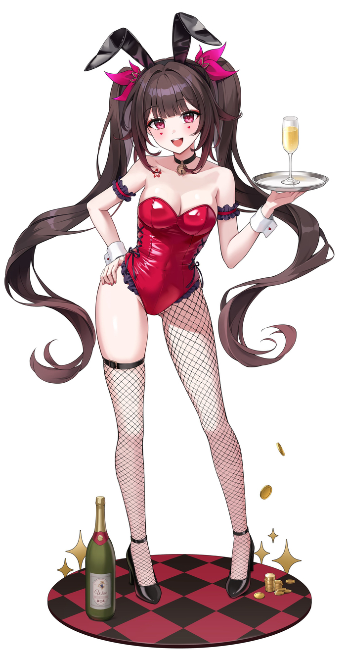 That's who I missed in the bar) - NSFW, Erotic, Boobs, Anime art, Girls, Anime, Hand-drawn erotica, Choker, Art, Sparkle (Honkai: Star Rail), Honkai: Star Rail, Games, Bunnysuit, Tights, Miho (Mymiho)