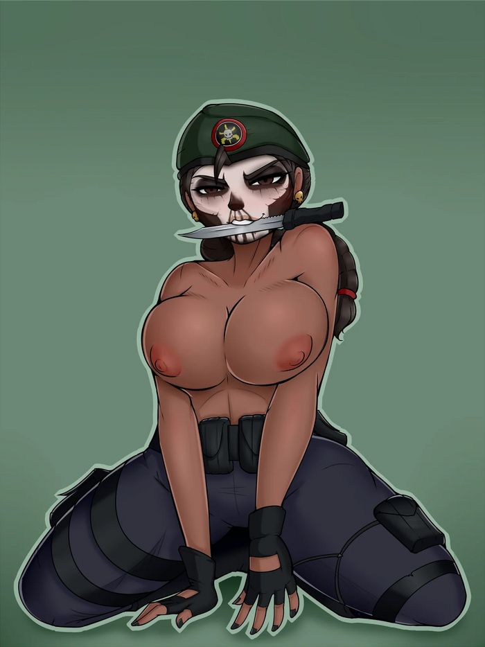 Caveira (rainbow six siege) - NSFW, Эротика, Сиськи, Бедра, Tom Clancy’s Rainbow Six Siege, Арт