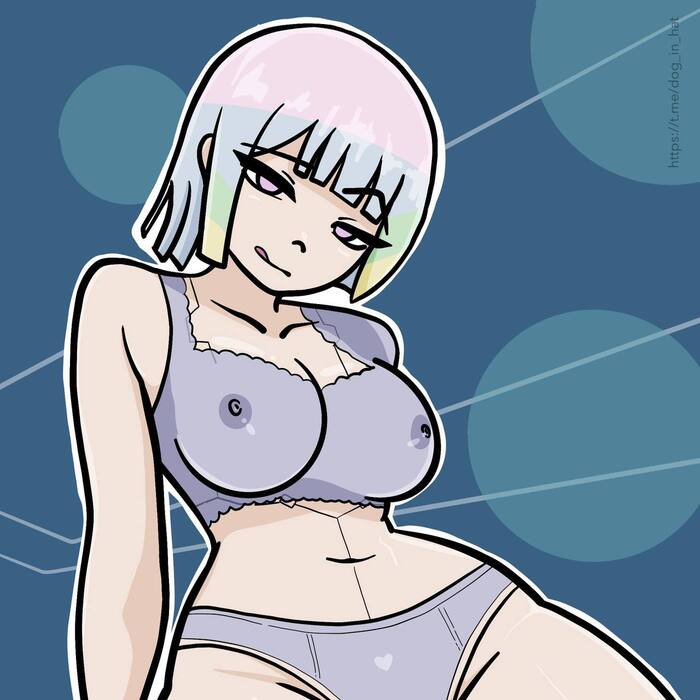 Lyuska's boobs - NSFW, My, Illustrations, Drawing, Girls, Art, Erotic, Cyberpunk: Edgerunners, Lucy (Edgerunners), Characters (edit), Boobs
