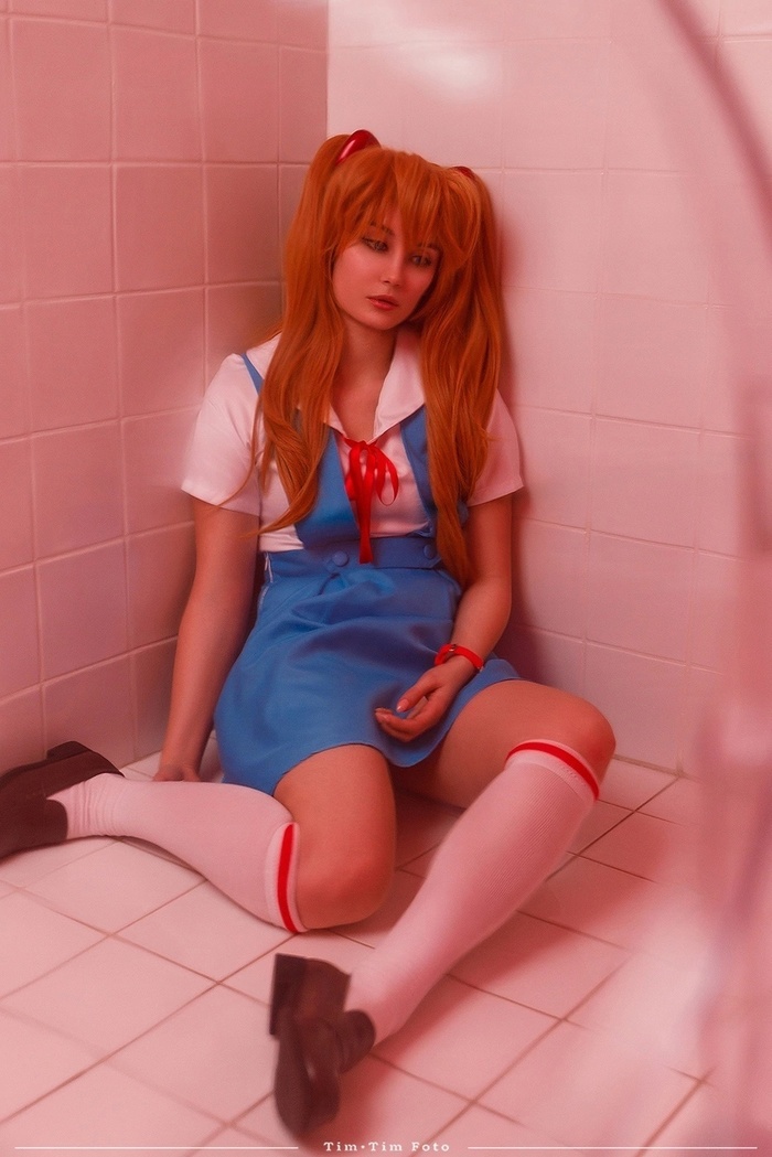 Asuka Langley by Alice01 - NSFW, The photo, Hips, Underpants, Asuka langley, Evangelion, Anime, Cosplay, Cosplayers, Longpost