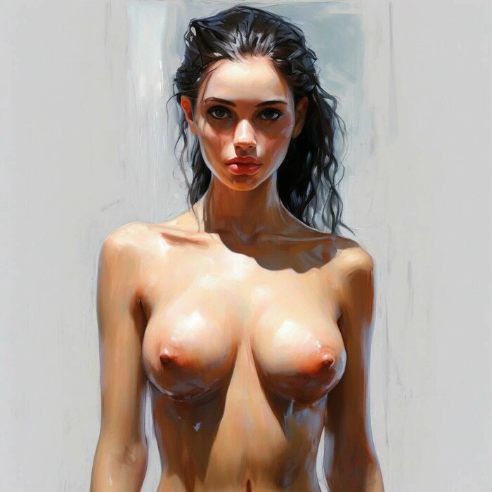 Girls from Masterpiece #21 - NSFW, My, Neural network art, Masterpiece (Yandex), Girls, Boobs, Hand-drawn erotica