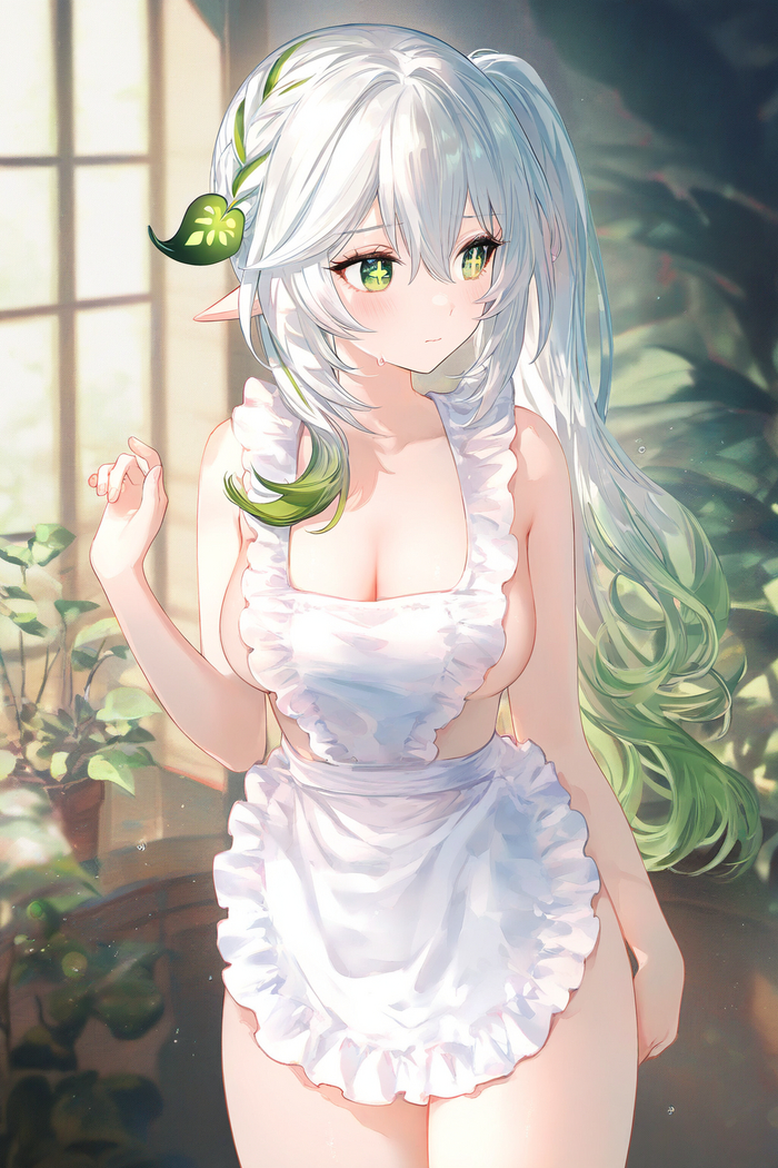 Goddess - NSFW, Nahida (Genshin Impact), Anime, Anime art, Pixiv, Elves, Boobs, Hips, Neural network art, Genshin impact