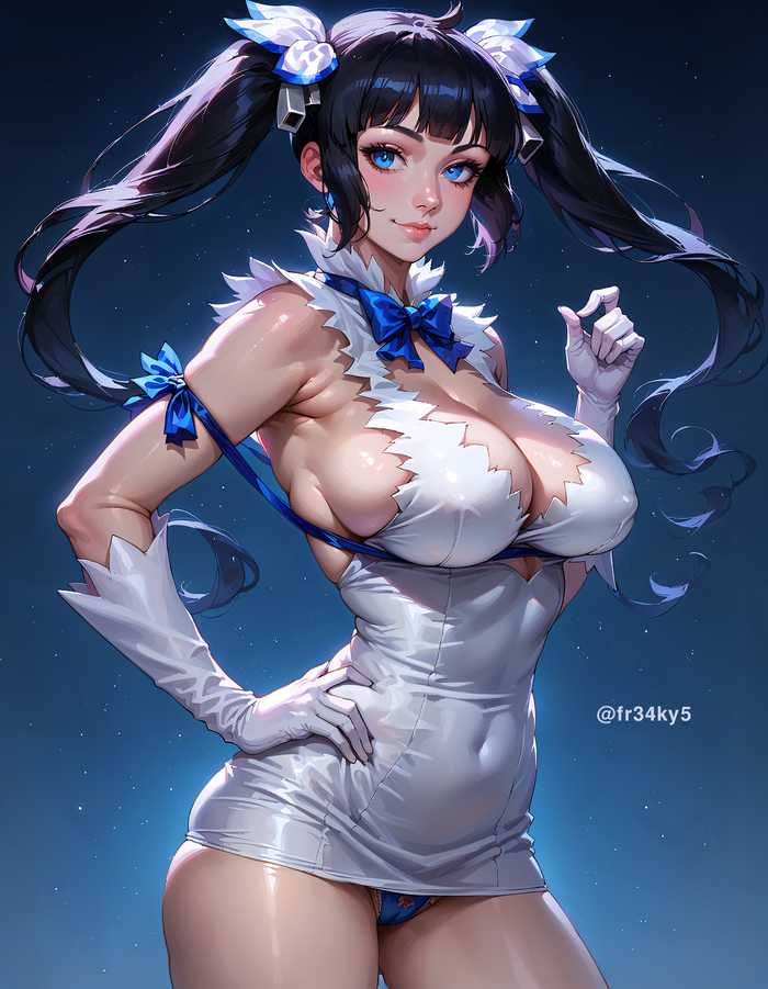 Гестия - NSFW, Anime Art, Аниме, Danmachi, Hestia, Арты нейросетей