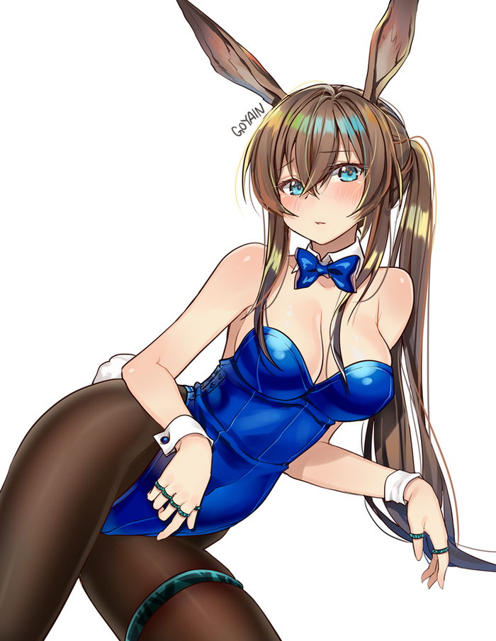 Cutie Amiya - NSFW, Anime, Anime art, Arknights, Art, Bunnysuit, Amiya, Animal ears, Bunny tail