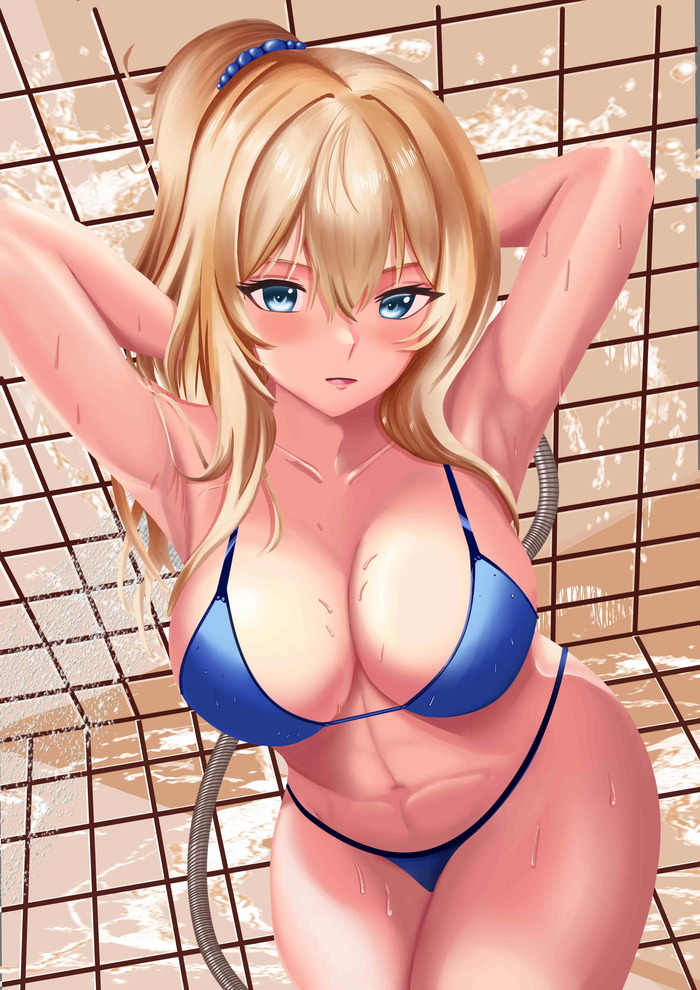 Jean gunnhildr (genshin impact) - NSFW, My, Genshin impact, Jean (Genshin Impact), Bikini, Swimsuit, Art, Anime art, Hand-drawn erotica, Erotic, Boobs, Longpost