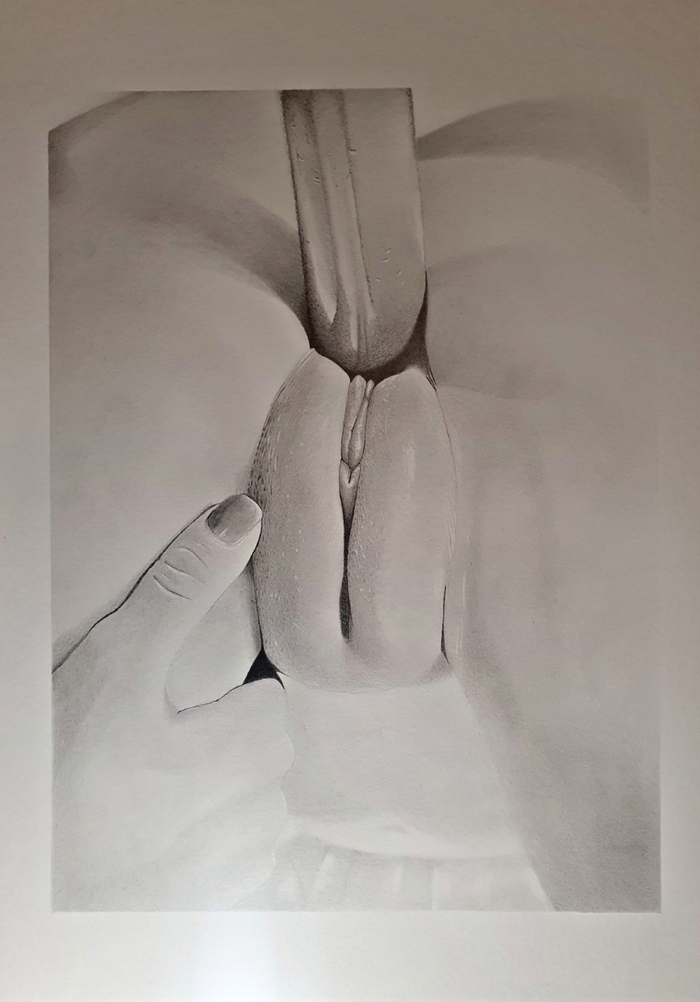 Pencil 18+ - NSFW, My, Porn, Pencil drawing, Art, Erotic, Hand-drawn erotica, Labia