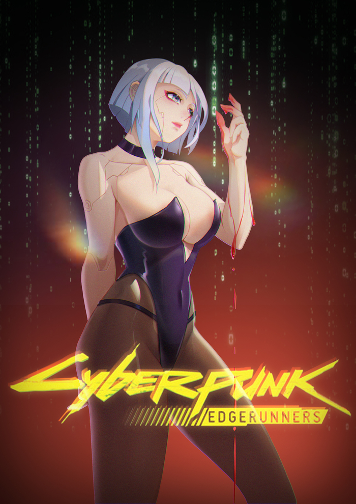 Cyberbunny Lucy - NSFW, Girls, Game art, Games, Cyberpunk: Edgerunners, Lucy (Edgerunners), Bunnysuit