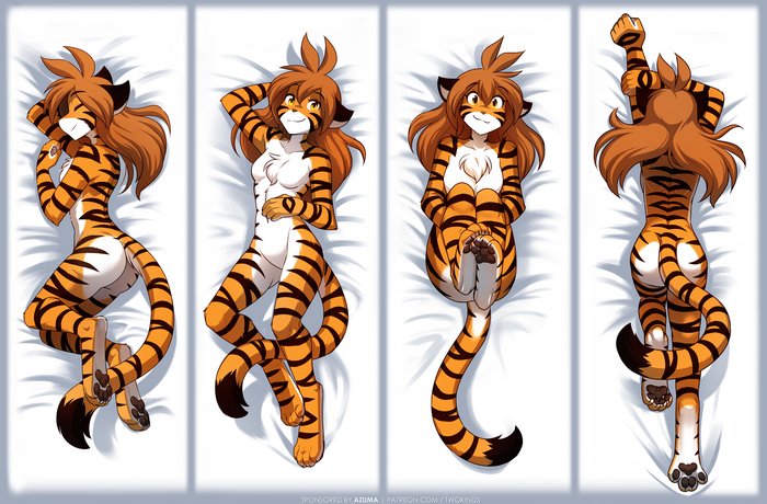 Flora - NSFW, Furry, Anthro, Art, Furry edge, Furry tiger, Flora, Twokinds, Tom Fischbach