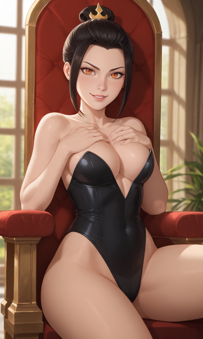 Bunny Suit Azula - NSFW, My, Erotic, Boobs, Azula, Avatar, Neural network art, Art, Stable diffusion, Bunnysuit, Hand-drawn erotica, Animated series, Longpost