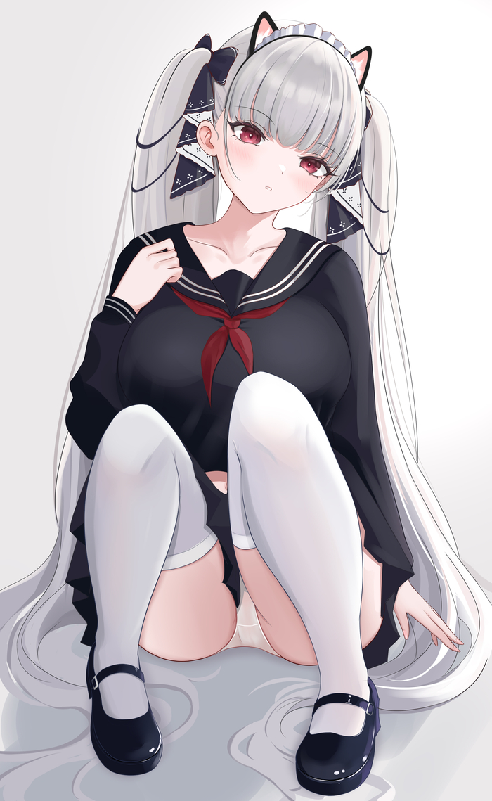 Formidable - NSFW, Anime art, Anime, Azur lane, Formidable, Pantsu, Stockings