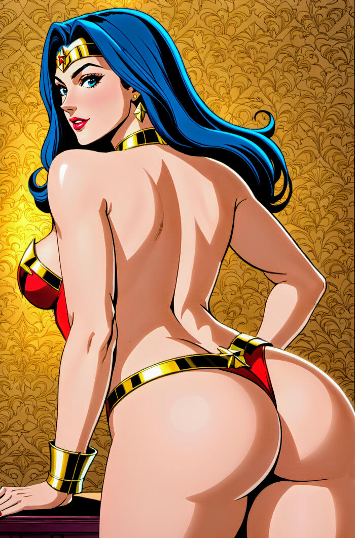 Wonder Woman - NSFW, Hand-drawn erotica, Neural network art, Rule 34, Cartoons, Wonder Woman, Dc comics