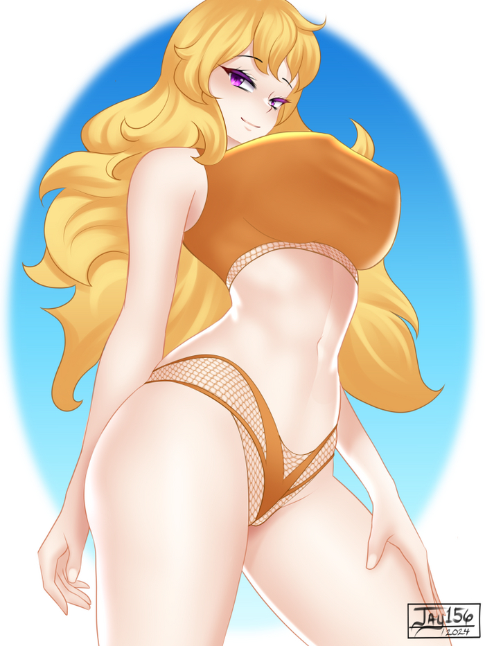 Young - NSFW, Yang xiao long, Pixiv, Anime, Anime art, Boobs, RWBY, Longpost