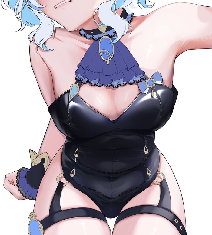 Bunny Furina - NSFW, Anime art, Anime, Girls, Games, Genshin impact, Furina (Genshin Impact), Bunnysuit