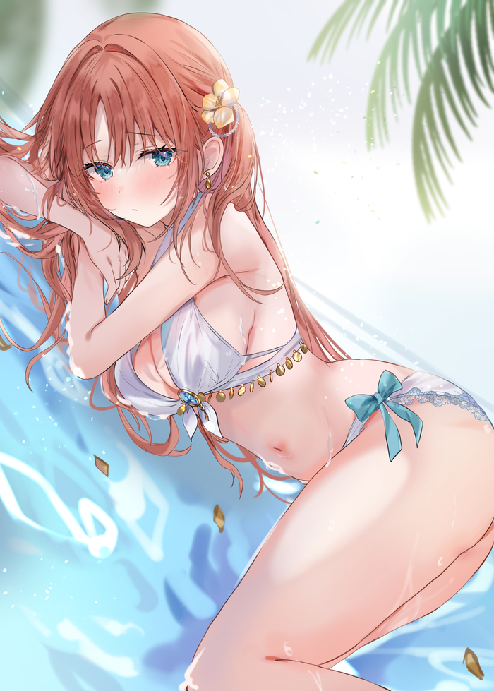 Nile - NSFW, Hips, Pixiv, Genshin impact, Anime, Anime art, Swimsuit, Nilou (Genshin Impact)