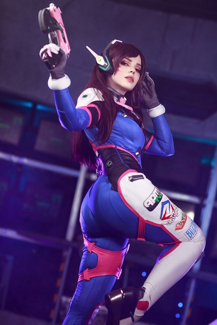 D.Va от Ashen Reina - NSFW, Фотография, Сиськи, Попа, Косплей, Косплееры, Dva, Overwatch, Эротика, Длиннопост