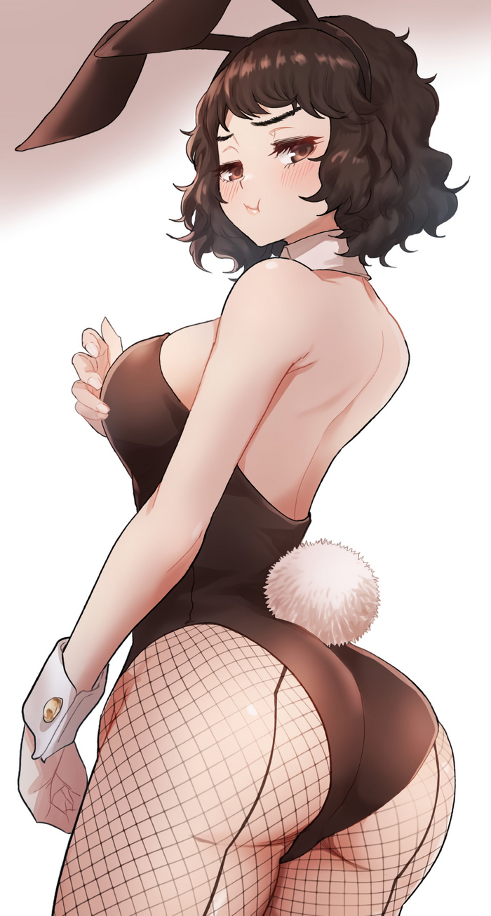 Зайка Каваками - NSFW, Anime Art, Аниме, Игры, Persona 5, Persona, Kawakami sadayo, Bunnysuit