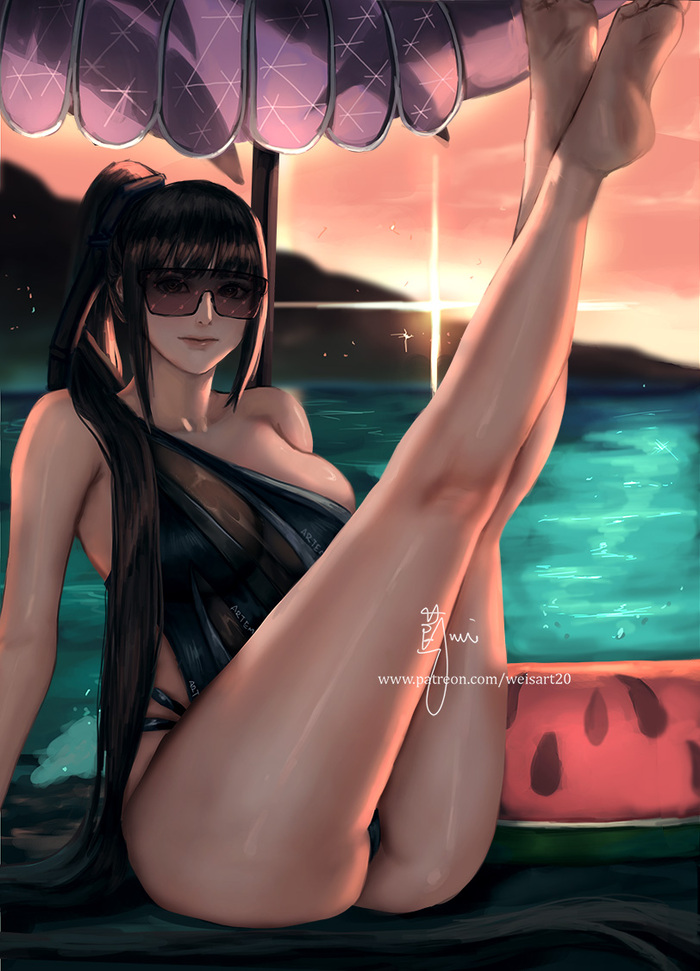 Eve - NSFW, Eve (Stellar Blade), Hips, Anime, Anime art, Pixiv, Swimsuit, Stellar Blade, Art, Erotic